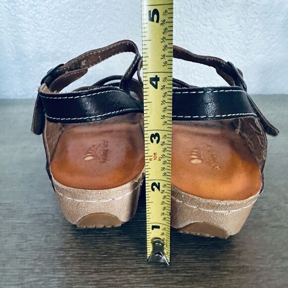 Spring Step Leather Multi Floral Design Sandals 39 - Picture 4 of 7